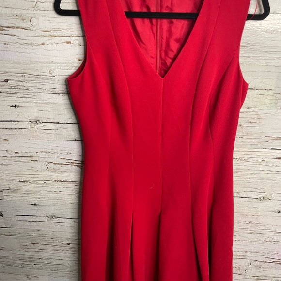 Hobbs London red sleeveless a line dress size 8 - Picture 3 of 9